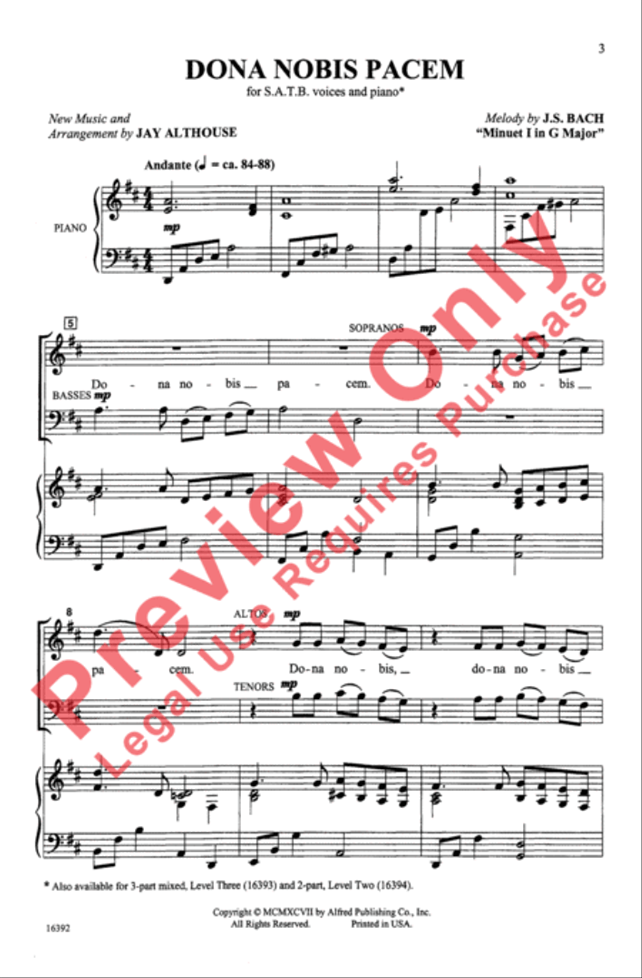 Dona Nobis Pacem Dona Nobis Pacem 4-Part scores gallery preview page 2