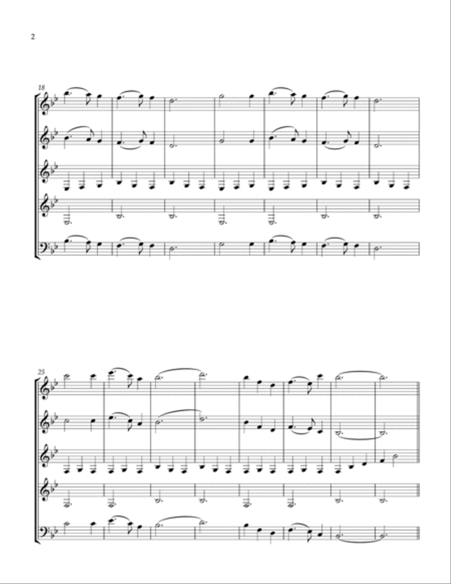 Silent Night, for wind quintet Woodwind Quintet scores gallery preview page 4