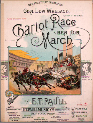 Book cover for Chariot Race, or, Ben Hur March