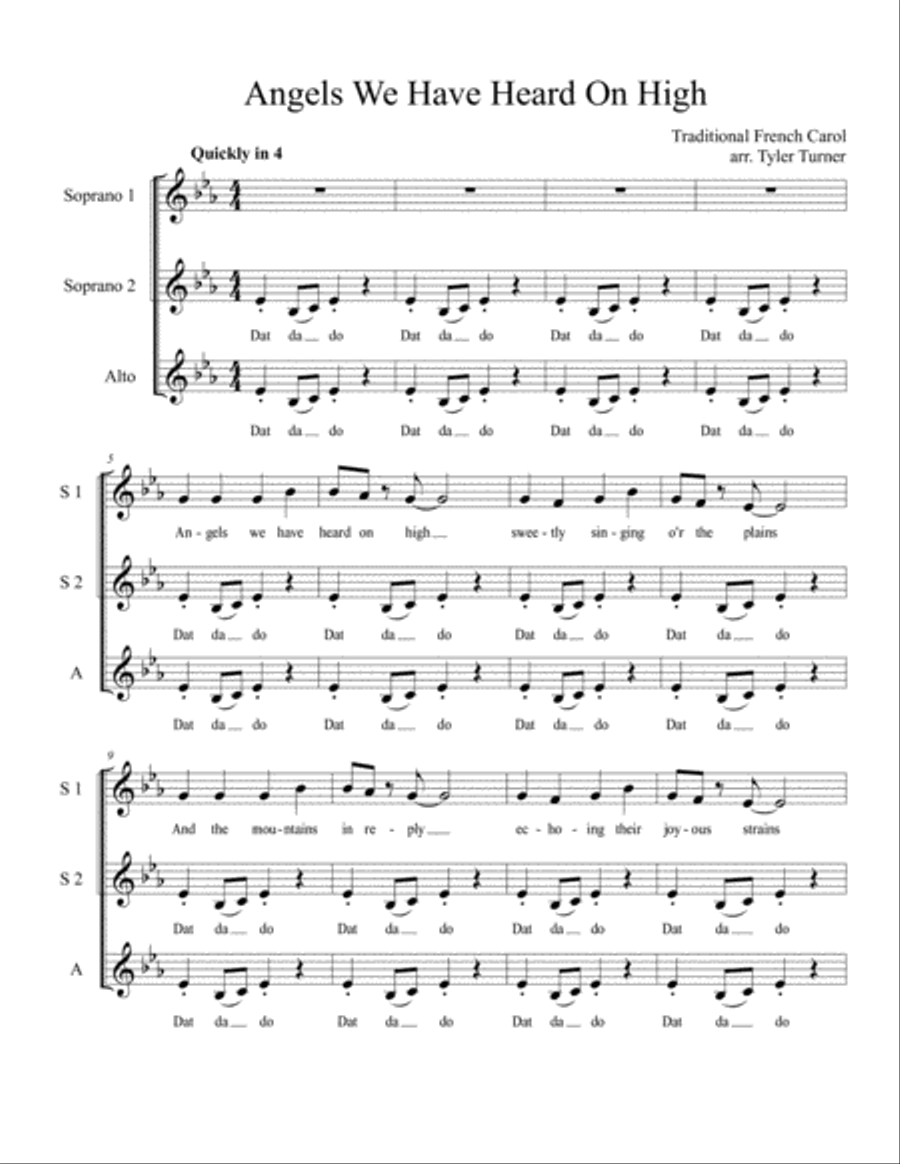 Angels We Have Heard on High SSA scores gallery preview page 1