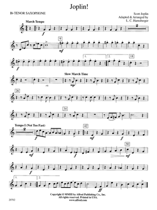 Joplin!: B-flat Tenor Saxophone