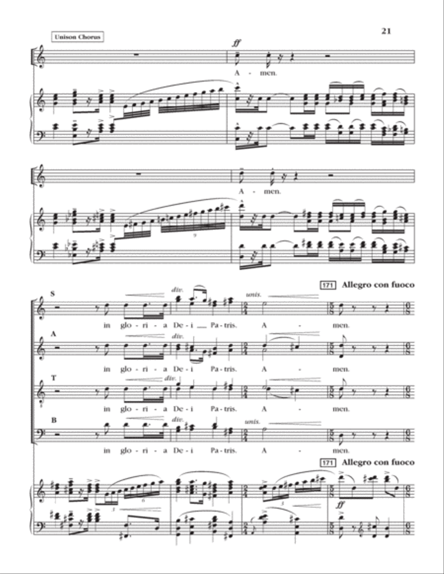 Gloria (SATB Version) (Choral Score) 4-Part scores gallery preview page 22