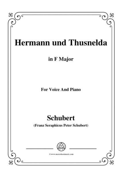 Schubert-Hermann und Thusnelda,in F Major,for Voice&Piano image number null