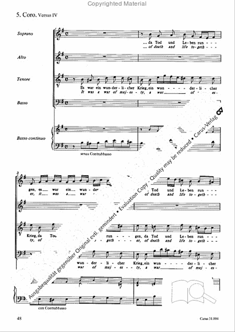 Christ lay in death's cold prison (Christ lag in Todesbanden) 4-Part scores gallery preview page 46