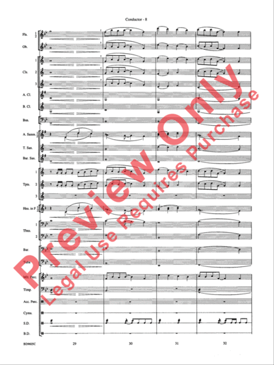 Tower Hill Overture Concert Band scores gallery preview page 11