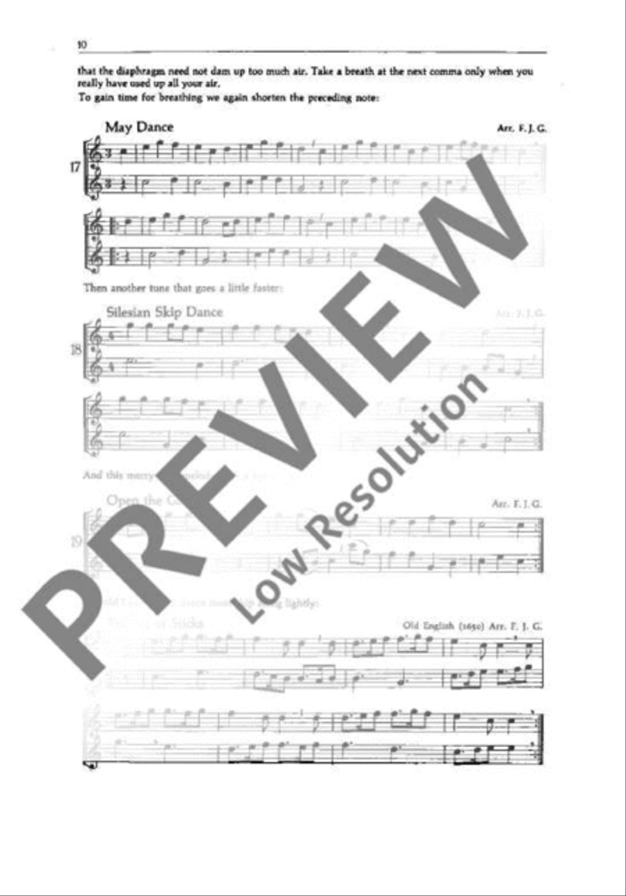 Method for the Treble Recorder Alto Recorder scores gallery preview page 11