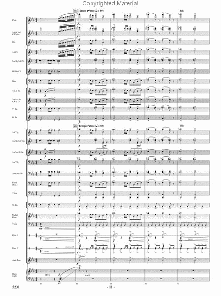 Pilatus: Mountain of Dragons Concert Band scores gallery preview page 9