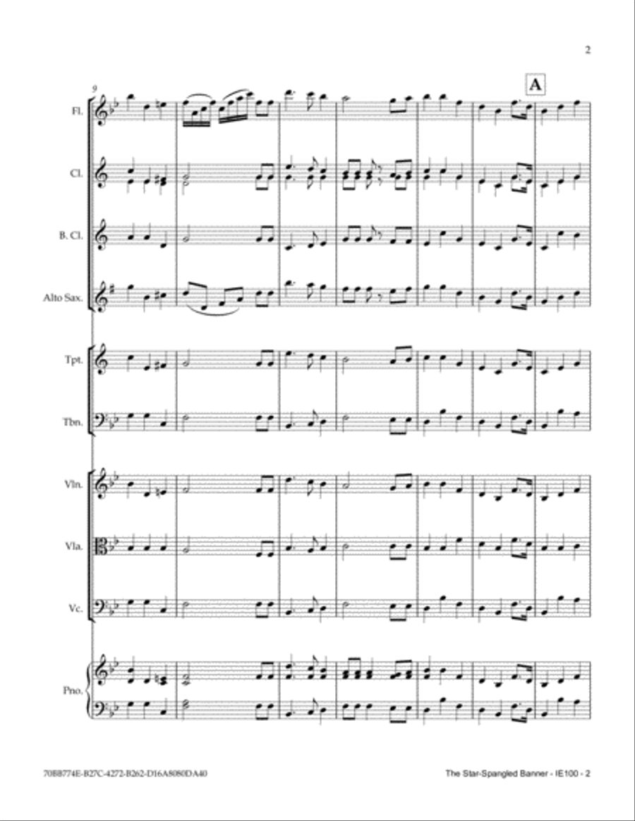The Star-Spangled Banner (US National Anthem) Full Orchestra scores gallery preview page 3
