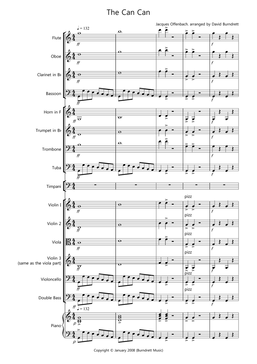The Can Can for School Orchestra Large Ensemble scores gallery preview page 1