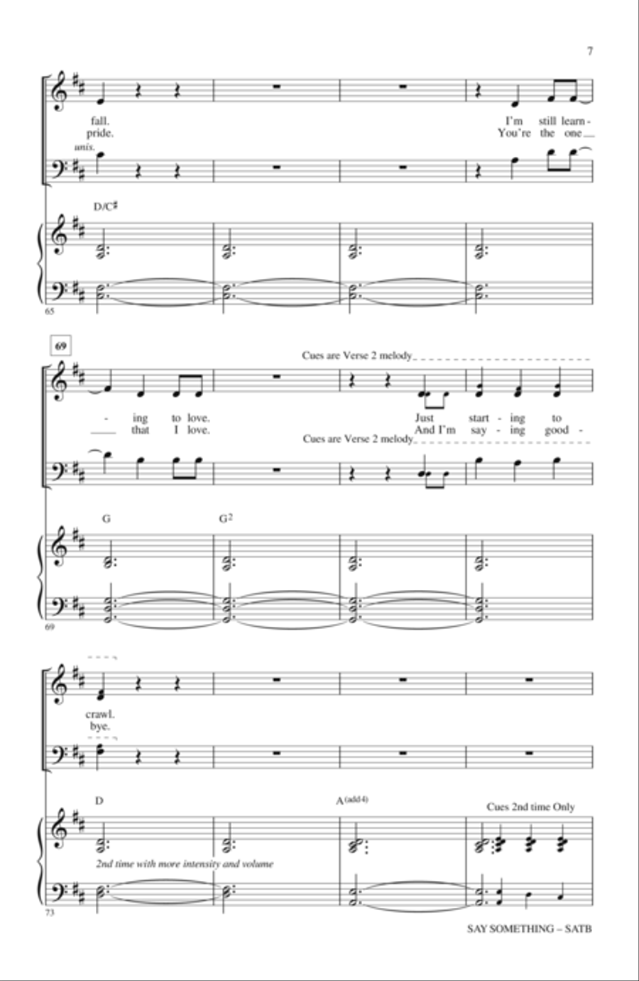 Say Something 4-Part scores gallery preview page 6