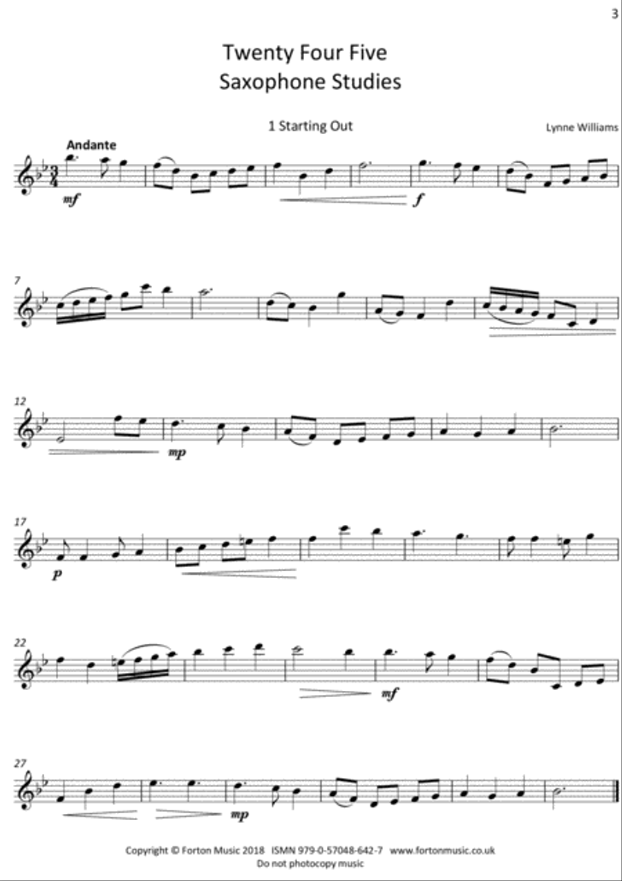 Twenty Four Five Saxophone scores gallery preview page 3