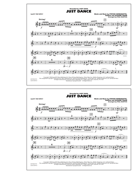 Just Dance - 2nd Bb Trumpet