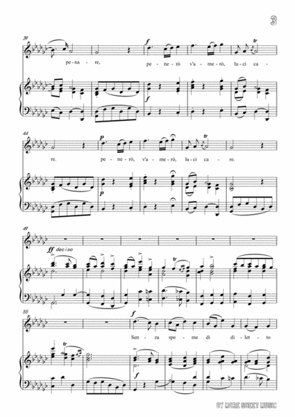 Bononcini-Per la gloria d'adorarvi in G flat Major,for voice and piano image number null
