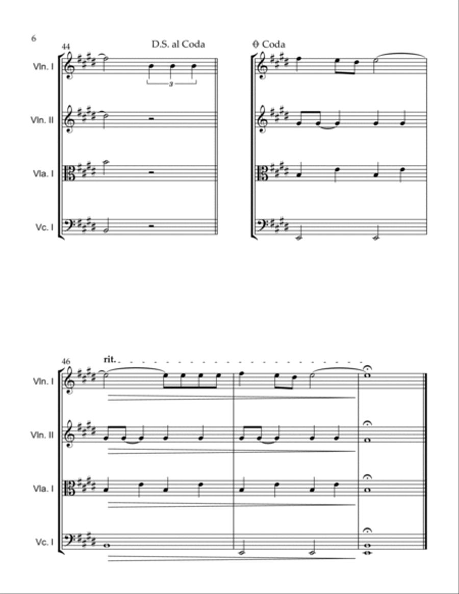 Can't Take My Eyes Off Of You String Quartet scores gallery preview page 6
