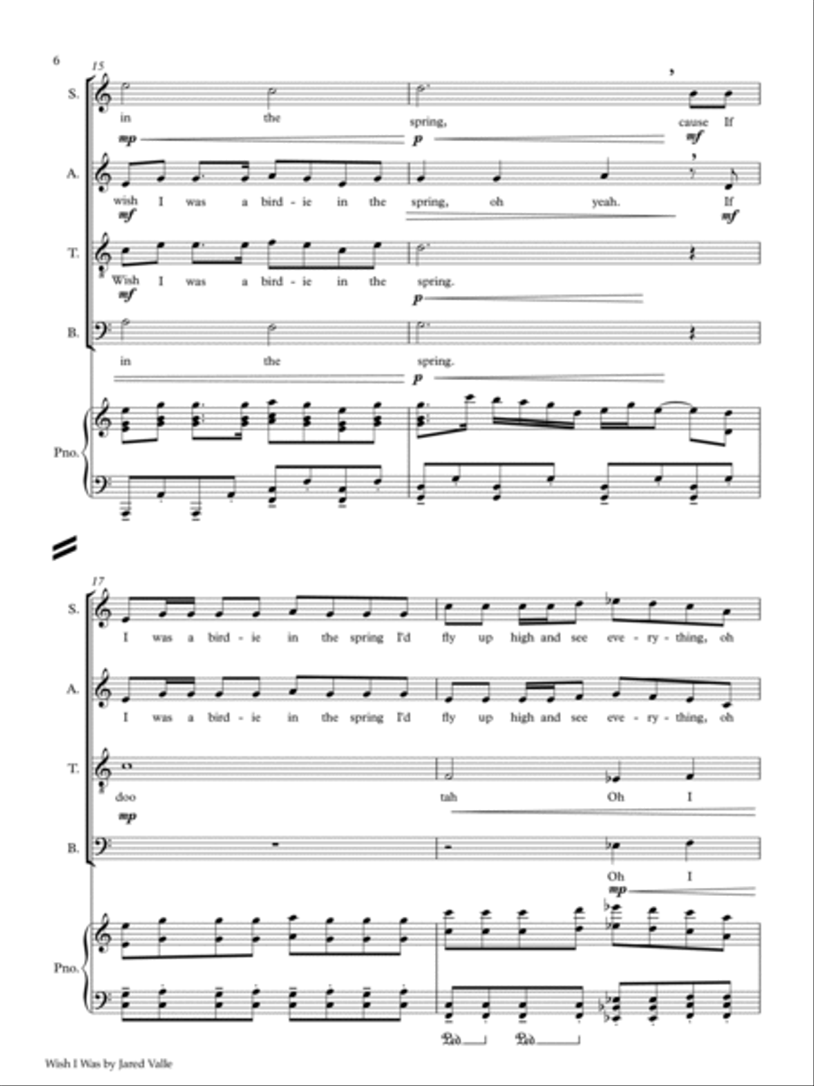 Wish I Was Wish I Was 4-Part scores gallery preview page 6
