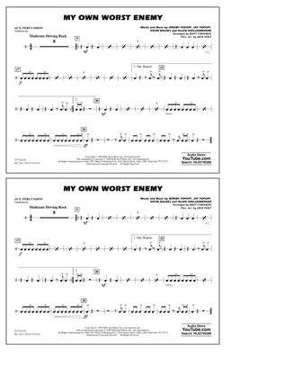 My Own Worst Enemy (arr. Matt Conaway) - Aux Percussion