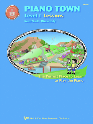 Book cover for Piano Town, Lessons - Level 1