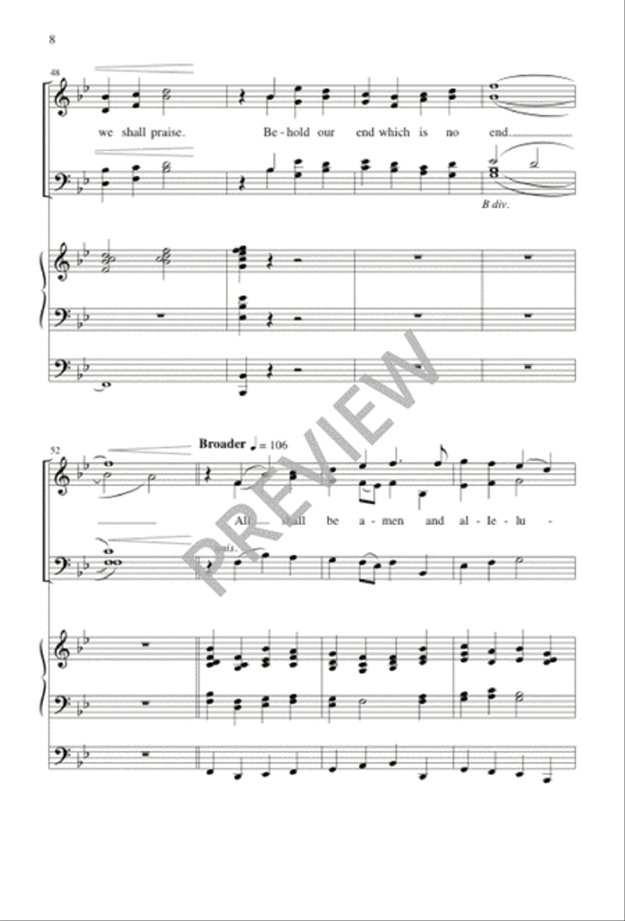 All Shall Be Amen and Alleluia Divisi scores gallery preview page 9