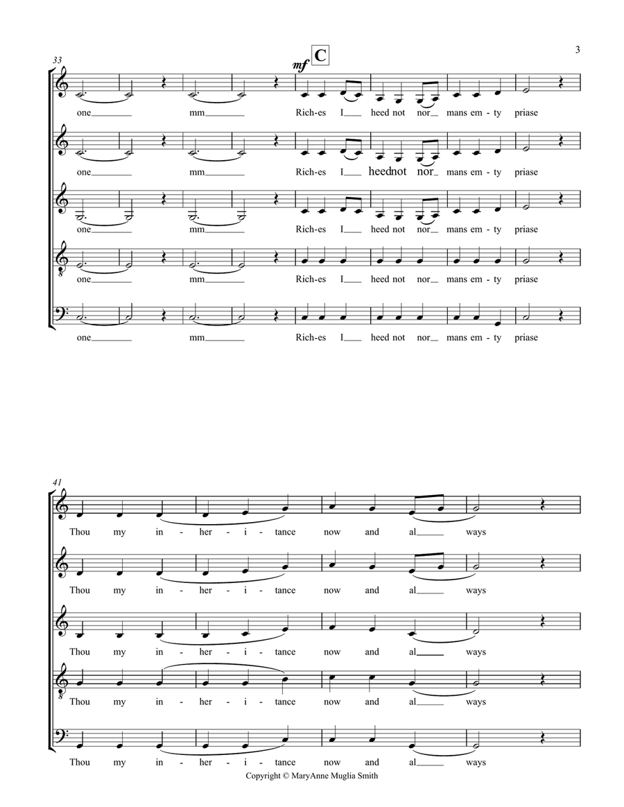 Be Thou My Vision 4-Part scores gallery preview page 3