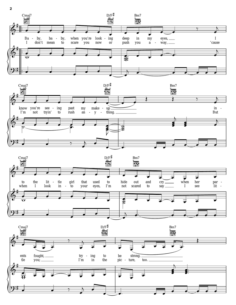 All That I Got (The Make-Up Song) Piano, Vocal, Guitar scores gallery preview page 2