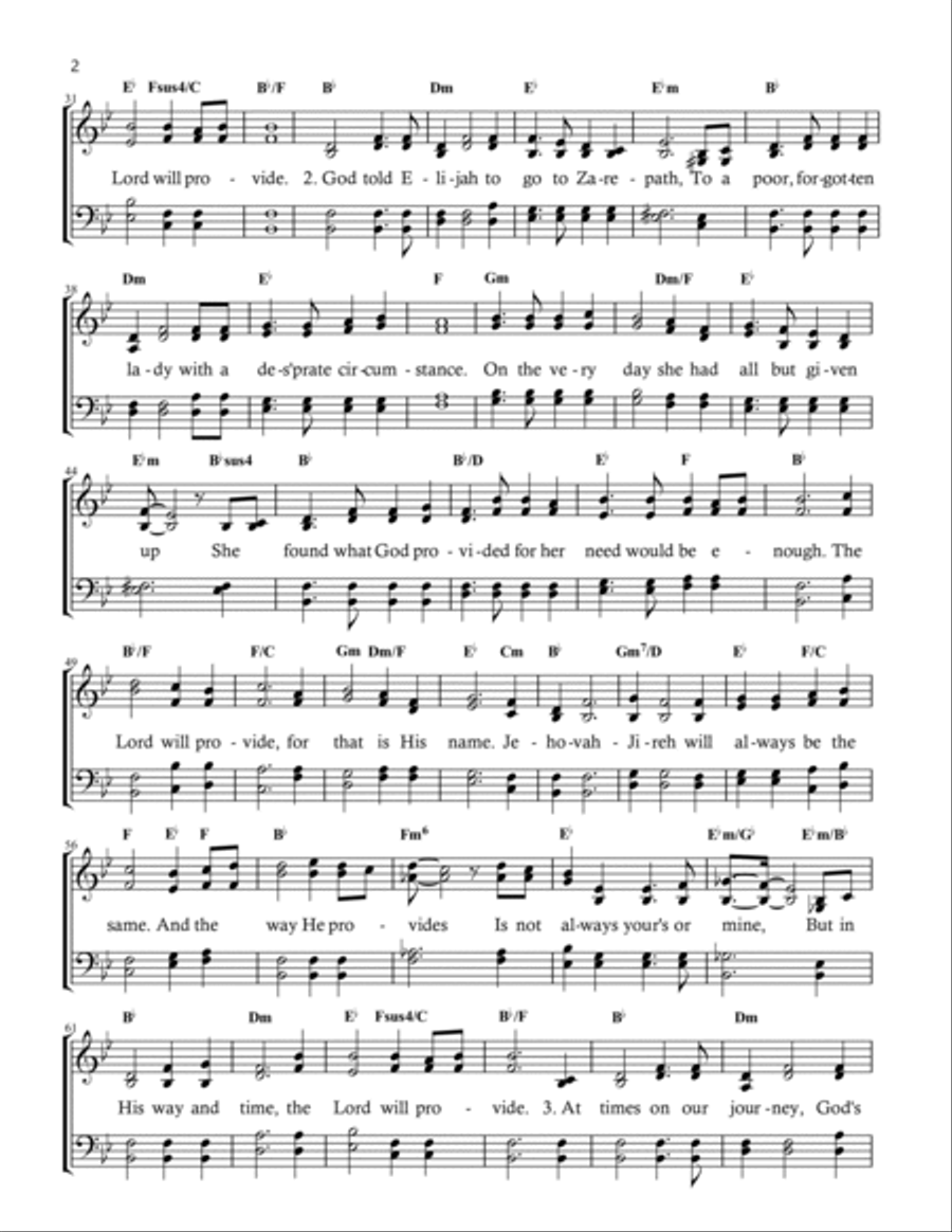 The Lord Will Provide Voice scores gallery preview page 2