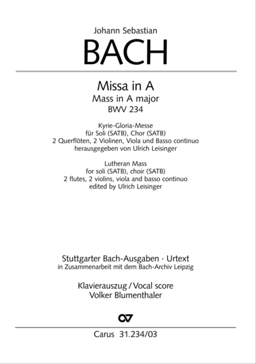 Mass in A major 4-Part scores gallery preview page 2