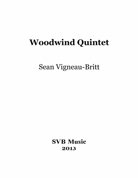 Woodwind Quintet, Score and Parts image number null