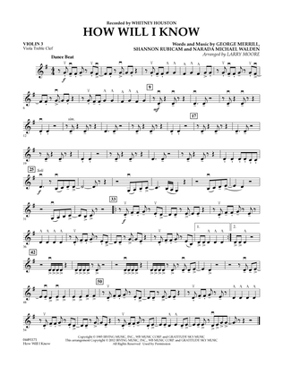 How Will I Know - Violin 3 (Viola Treble Clef)