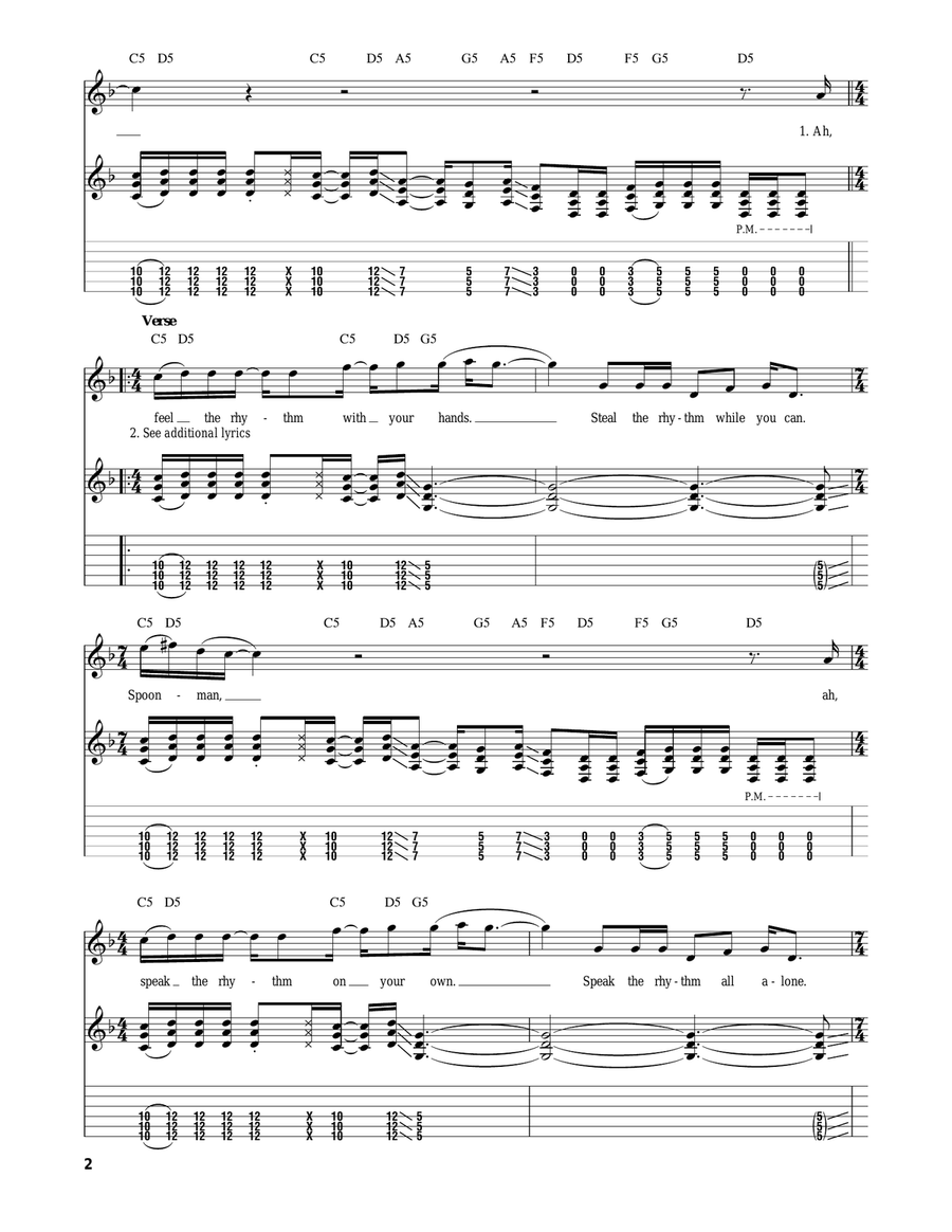 Spoonman Acoustic Guitar scores gallery preview page 2