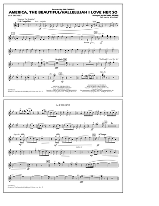 America, The Beautiful/Hallelujah I Love Her So (arr. Michael Brown) - 1st Bb Trumpet