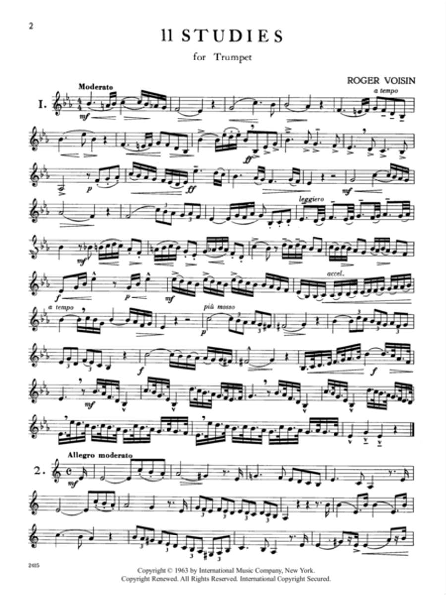 11 Studies Trumpet Solo scores gallery preview page 2