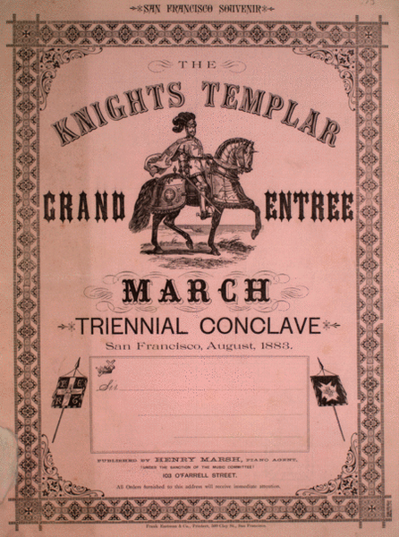 The Knights Templar Grand March. Grand Entree March