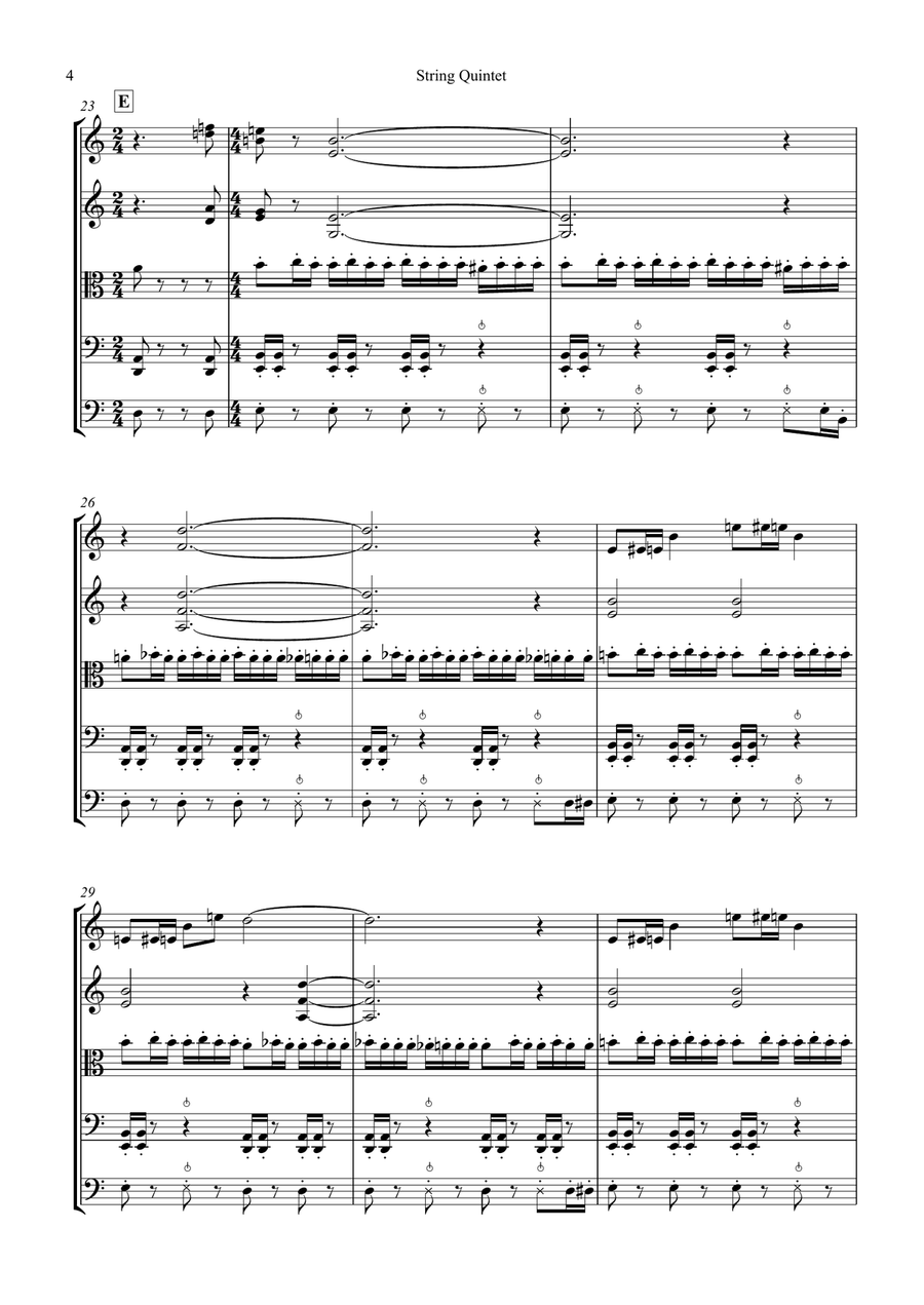 Knight Rider Theme String Quartet scores gallery preview page 4
