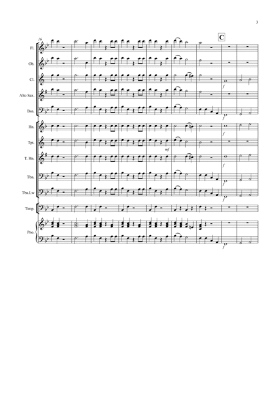Hallelujah Chorus for School Wind Band - Score Only Concert Band scores gallery preview page 3
