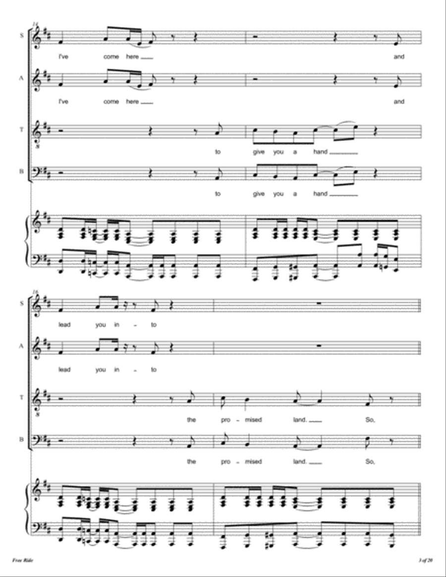 Free Ride 4-Part scores gallery preview page 4