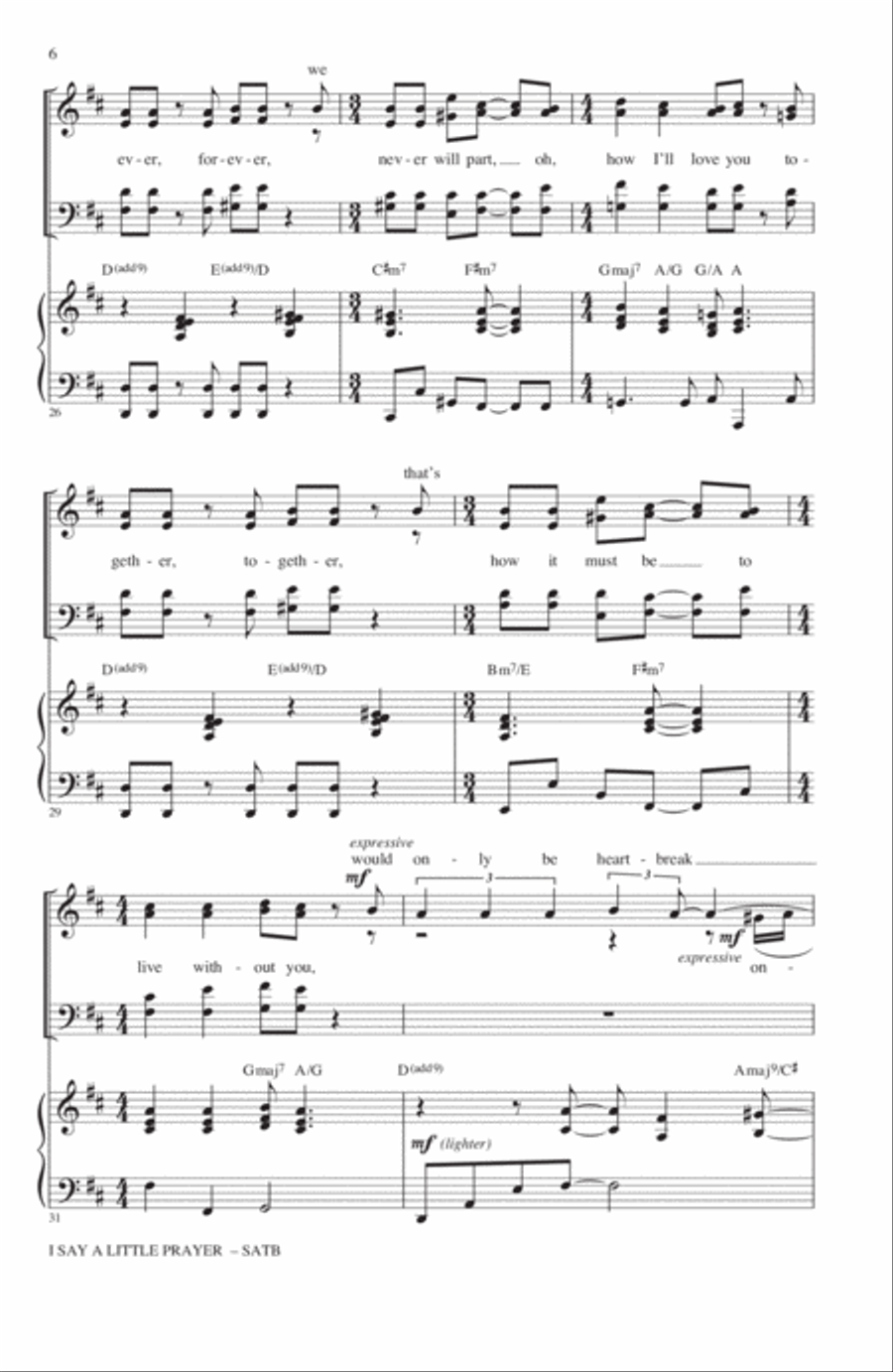 I Say A Little Prayer (arr. Michele Weir) 4-Part scores gallery preview page 5