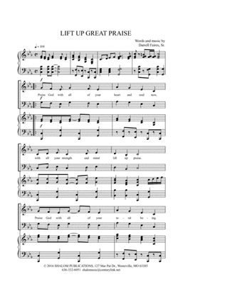 "Lift Up Great Praise" Choral Anthem SATB