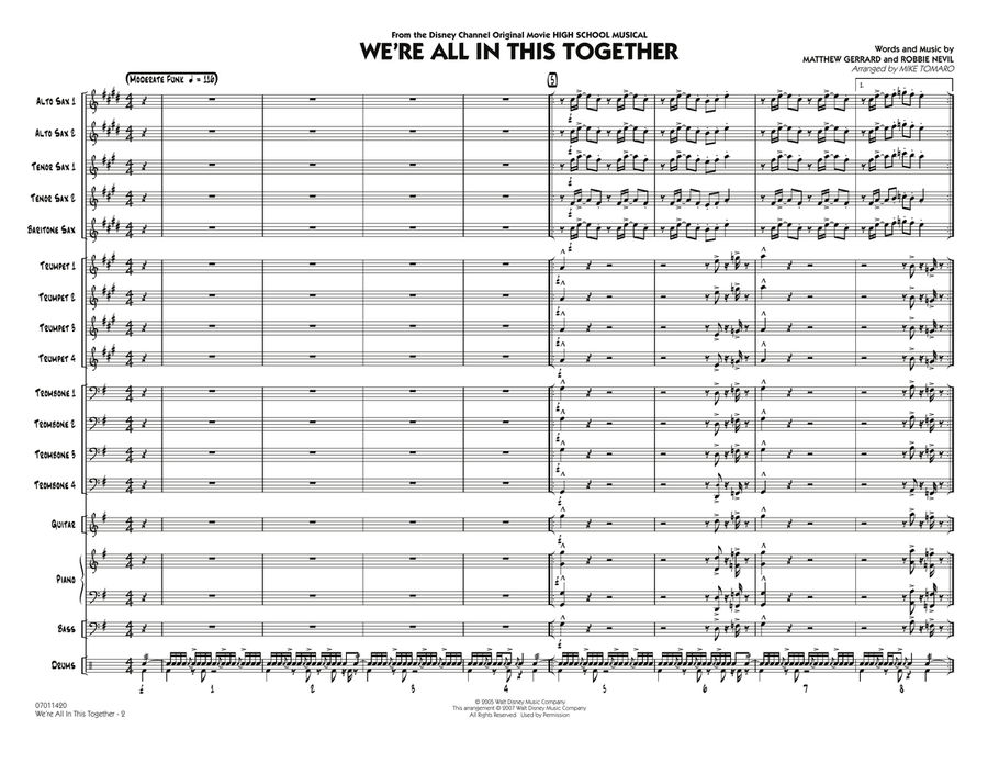 We're All In This Together (from High School Musical) - Full Score Jazz Ensemble scores gallery preview page 2
