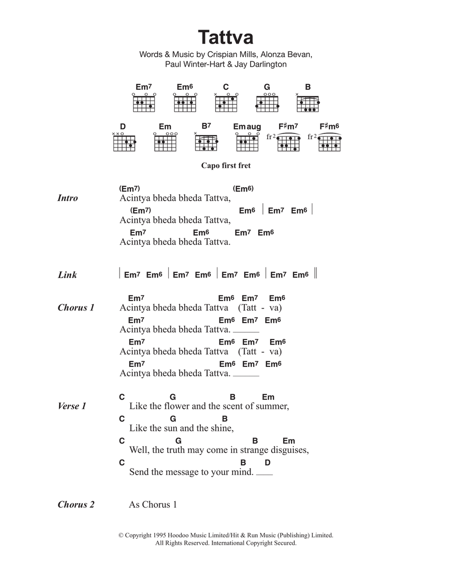 Tattva Tattva Acoustic Guitar scores gallery preview page 1