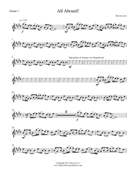 All Through the Night (Guitar Quartet) - Score and Parts image number null