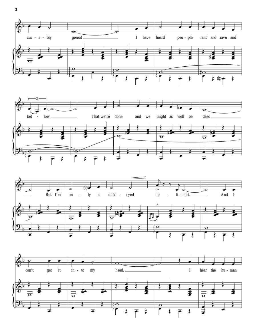 A Cockeyed Optimist A Cockeyed Optimist Piano, Vocal scores gallery preview page 2