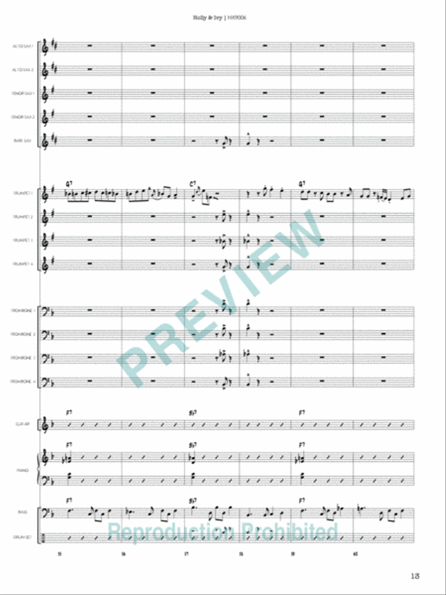 Holly & Ivy Holly & Ivy Jazz Ensemble scores gallery preview page 14