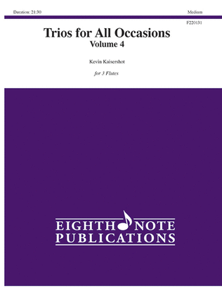 Trios for All Occasions, Volume 4 - 3 Flutes