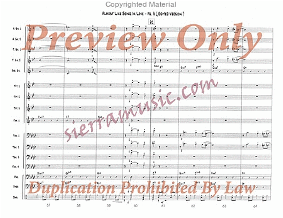 Almost Like Being in Love (Edited) Big Band scores gallery preview page 9