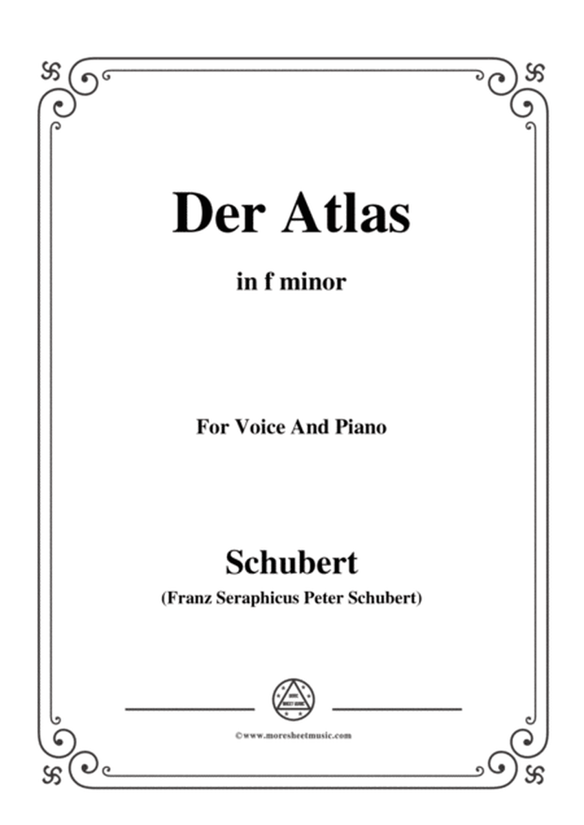 Schubert-Der Atlas,in f minor,for Voice&Piano image number null
