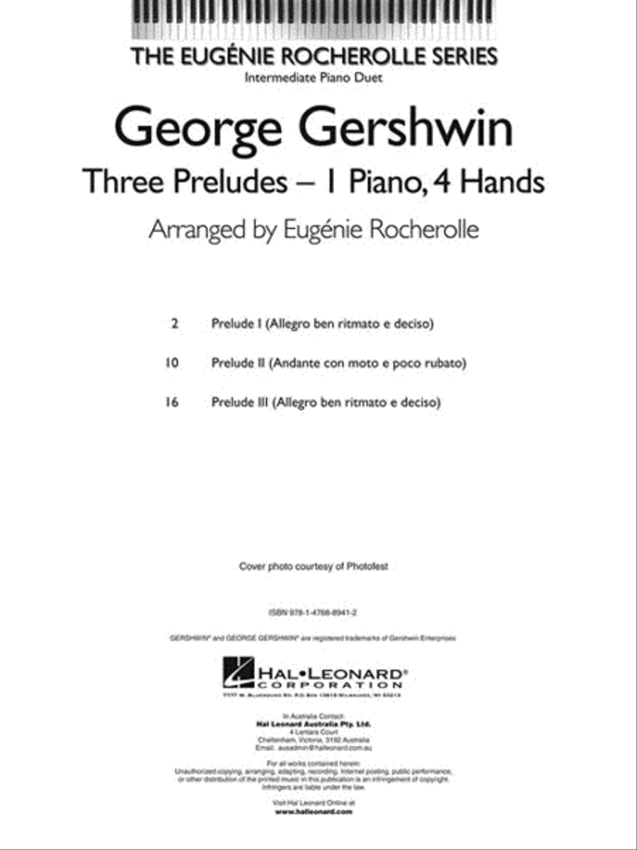 George Gershwin – Three Preludes Piano Solo scores gallery preview page 2