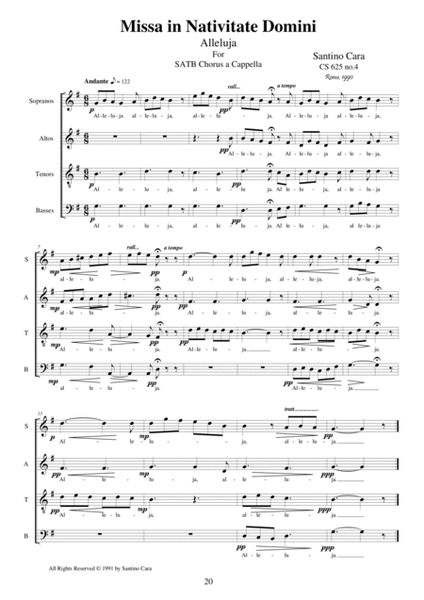 Alleluja - Missa in Nativitate Domini - SATB choir a cappella image number null