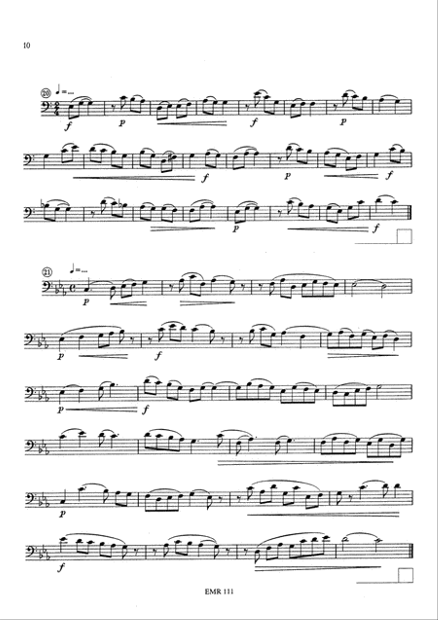Blattlese-Schule / Ecole de Lecture / School of Sight Reading Trombone scores gallery preview page 7
