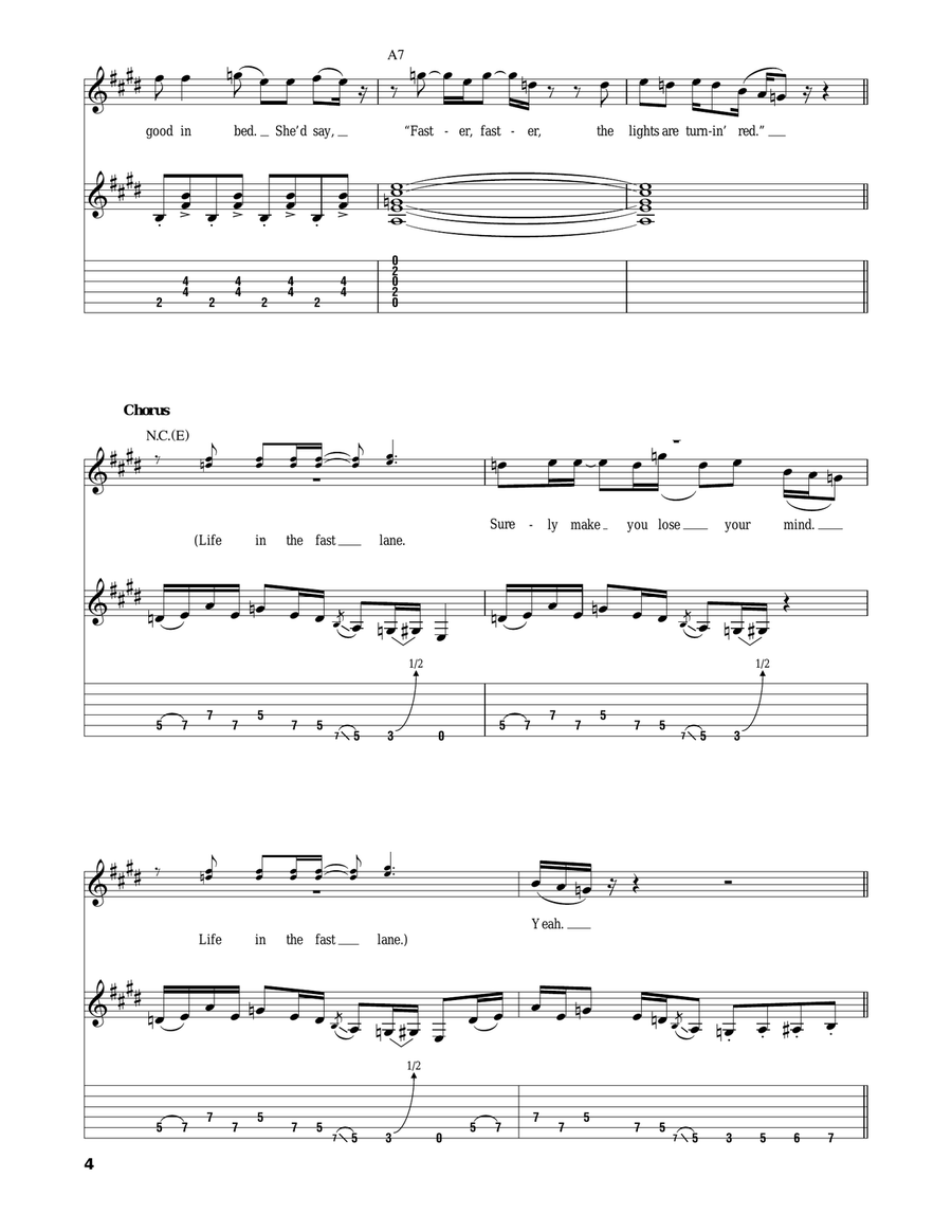 Life In The Fast Lane Life In The Fast Lane Acoustic Guitar scores gallery preview page 4