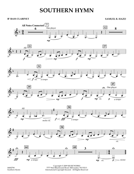 Southern Hymn - Bb Bass Clarinet